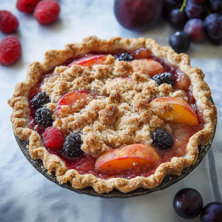 Summer Fruit Pie with Crumb Topping