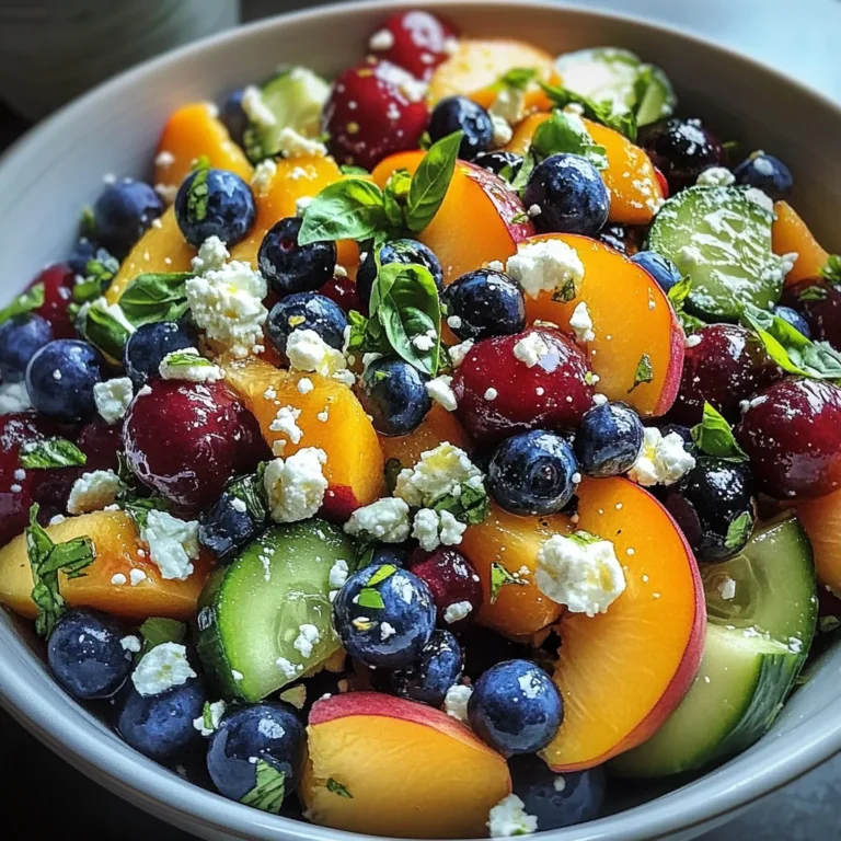 Blueberry Peach Feta Salad