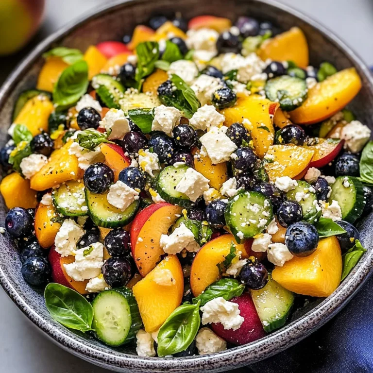 Blueberry Peach Feta Salad