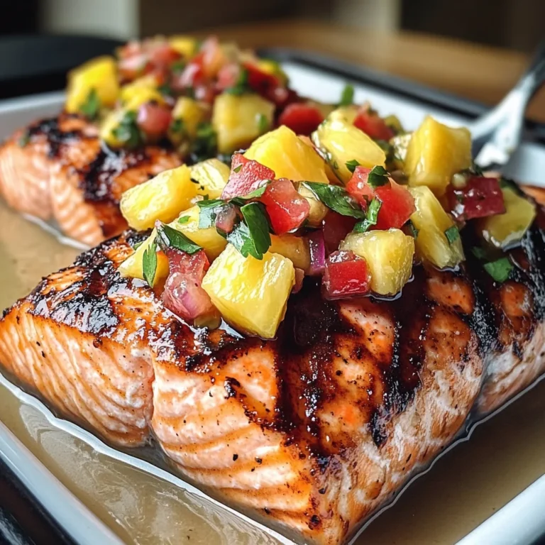 Brown Sugar Glazed Salmon With Pineapple Salsa Sweet, Spicy