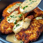 Crispy Chicken Cutlets With Creamy Mustard Sauce