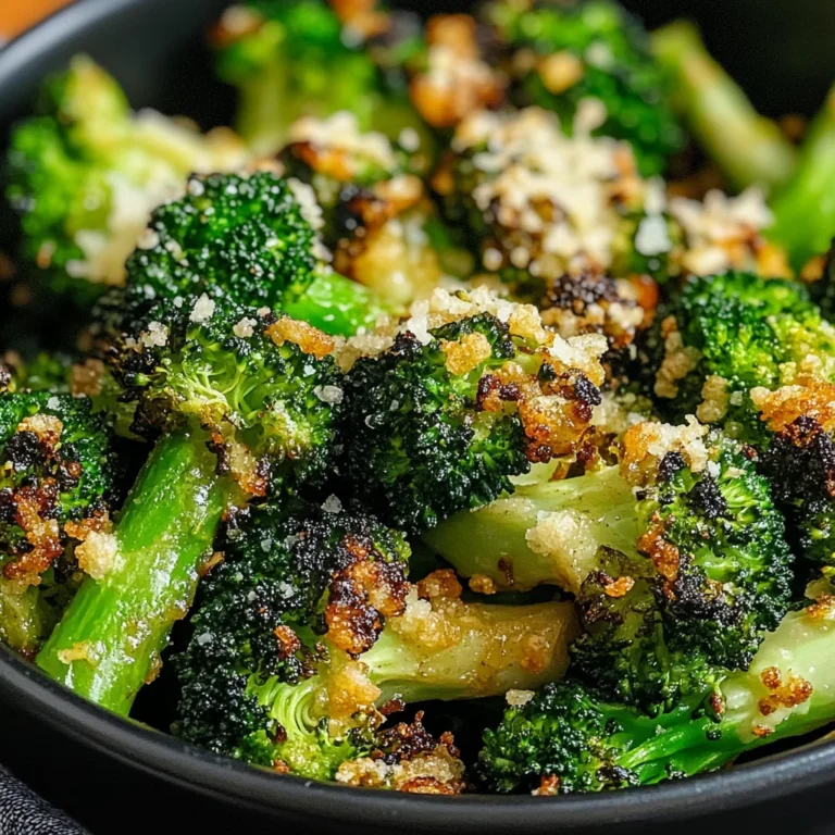 Crispy Garlic Air Fryer Broccoli