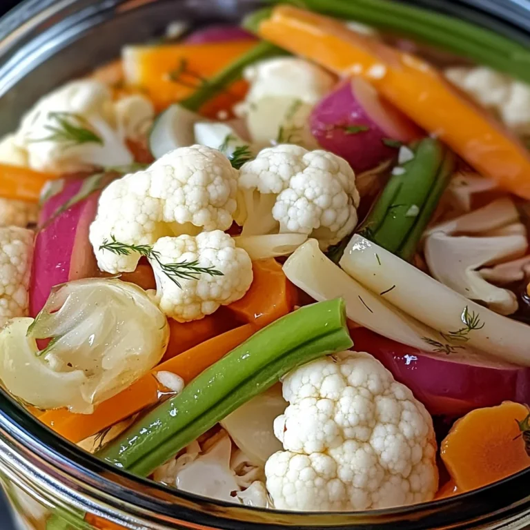 Easy Refrigerator Pickled Vegetables Recipe - Quick & Tangy!