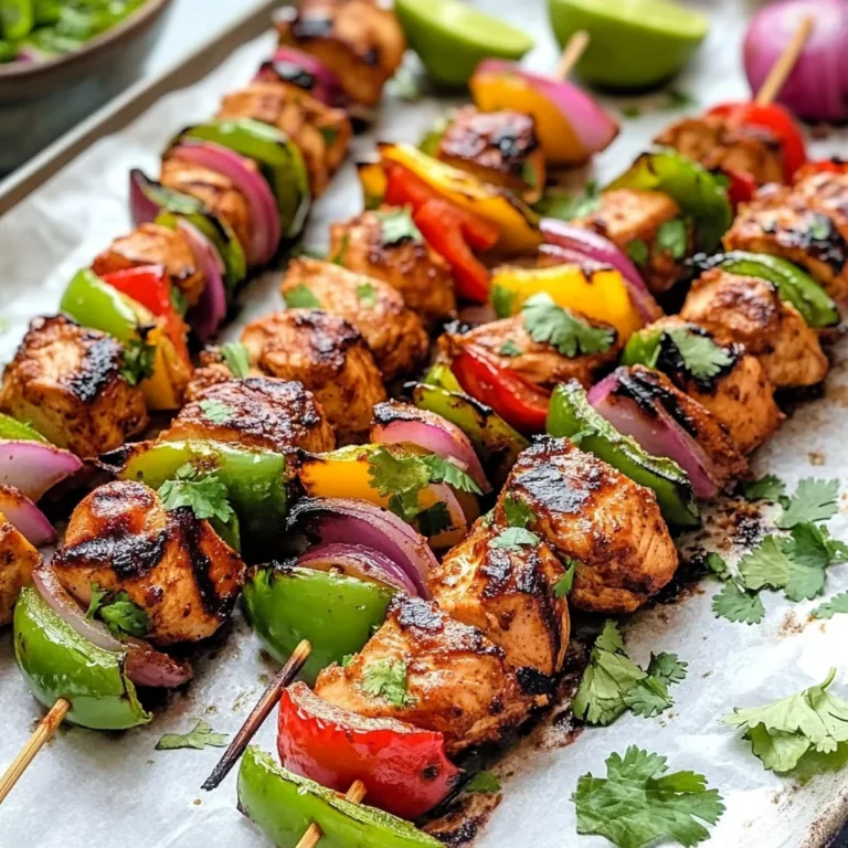 Fajita Chicken Kebabs