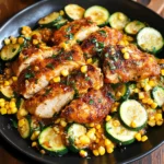 Garlic Butter Chicken with Zucchini and Corn - One-Pan, 30-Minute Meal