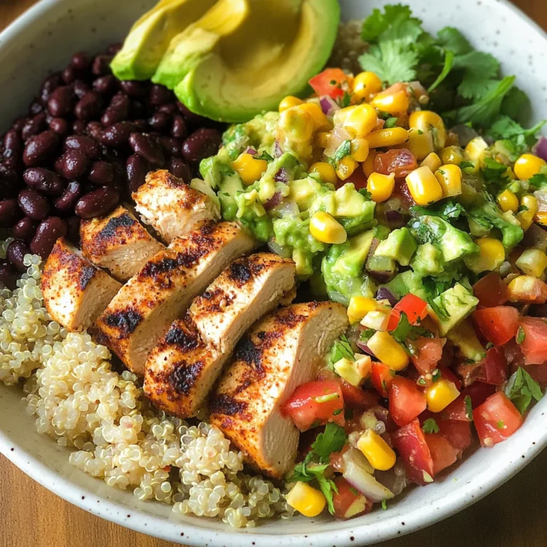 Grilled Chicken Burrito Bowls with Avocado Salsa