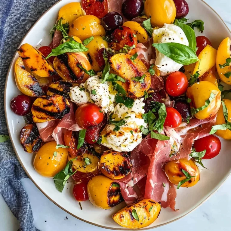 Grilled Nectarine Burrata Prosciutto Salad