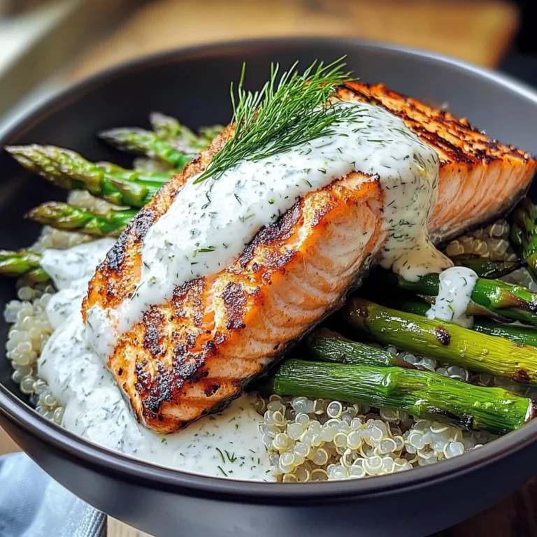 Grilled Salmon, Asparagus, And Quinoa Bowl