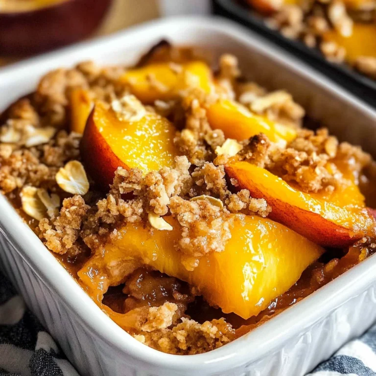 Healthy Peach Crumble