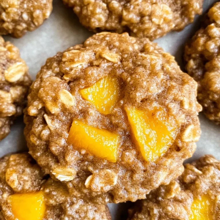Healthy Peach Oatmeal Breakfast Cookies