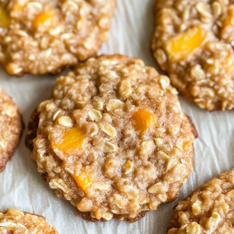 Healthy Peach Oatmeal Breakfast Cookies