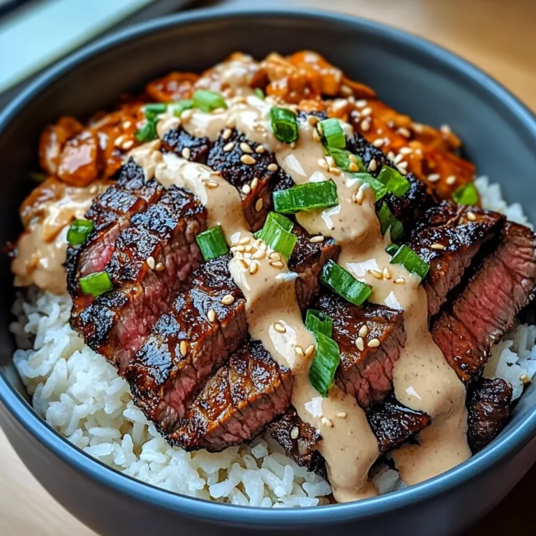 Korean Bbq Steak Bowls With Creamy Sauce
