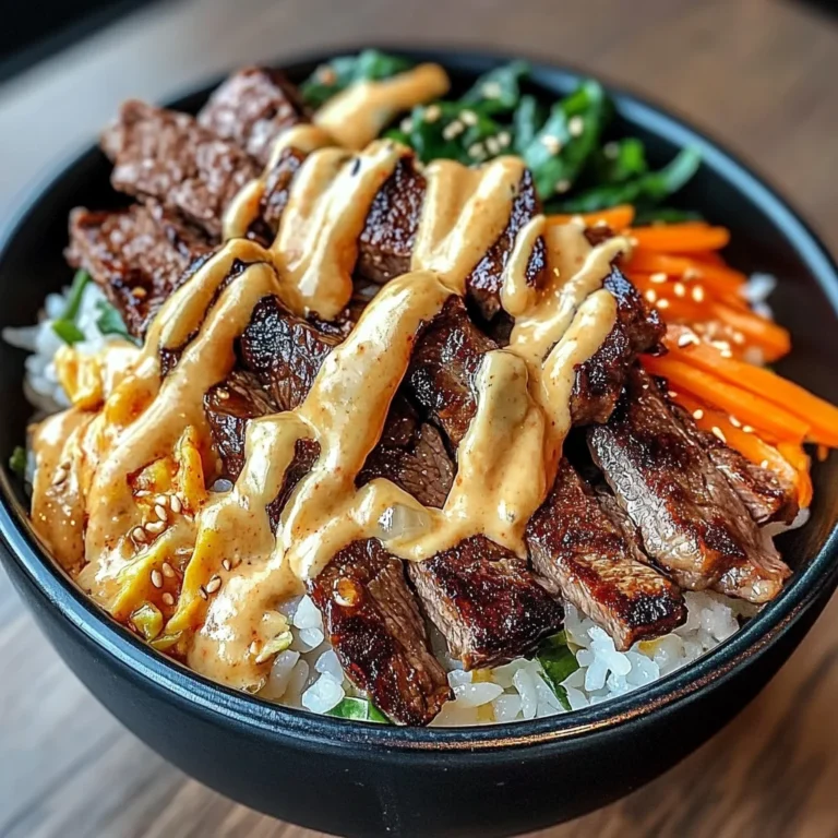 Korean Beef Bibimbap With Gochujang Aioli