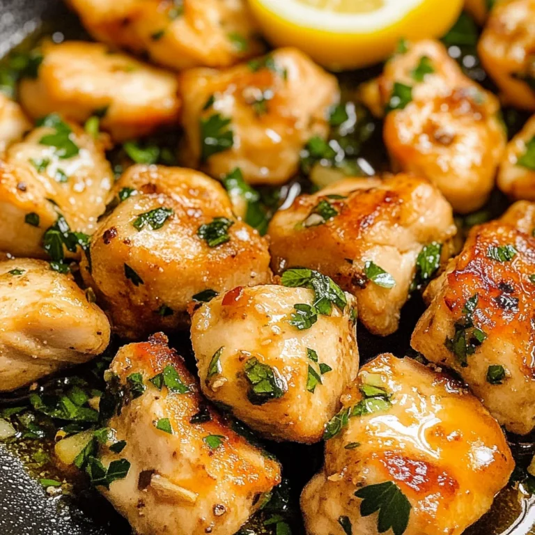 Lemon Garlic Chicken Bites