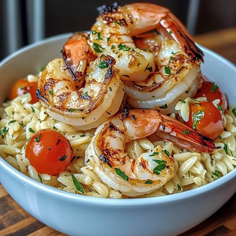 Lemon Garlic Shrimp & Orzo Bowl