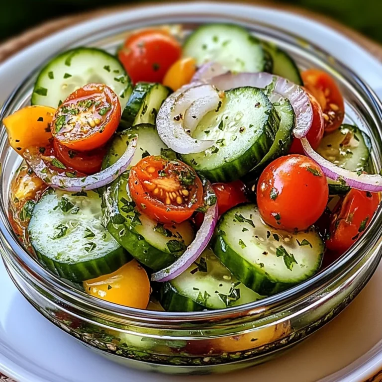 Marinated Cucumbers, Onions, and Tomatoes