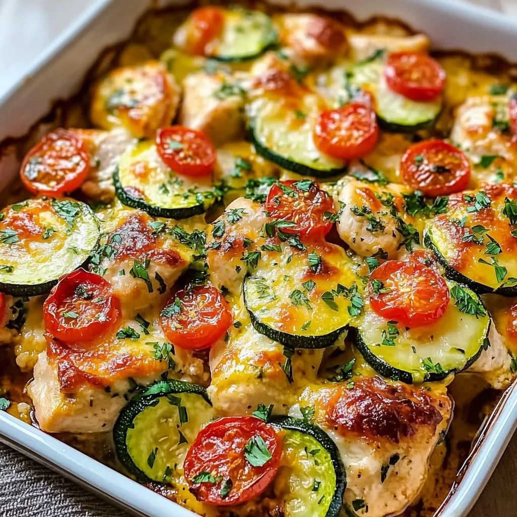 Mediterranean Chicken Zucchini Bake – Healthy, Flavorful & Easy!