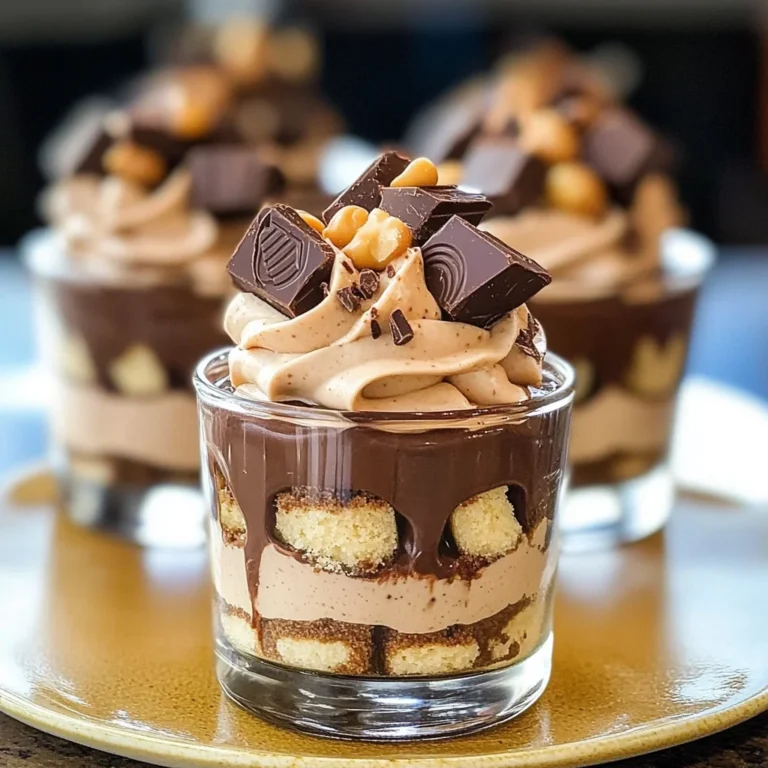 Mini Reese's Chocolate Peanut Butter Cheesecake Trifles