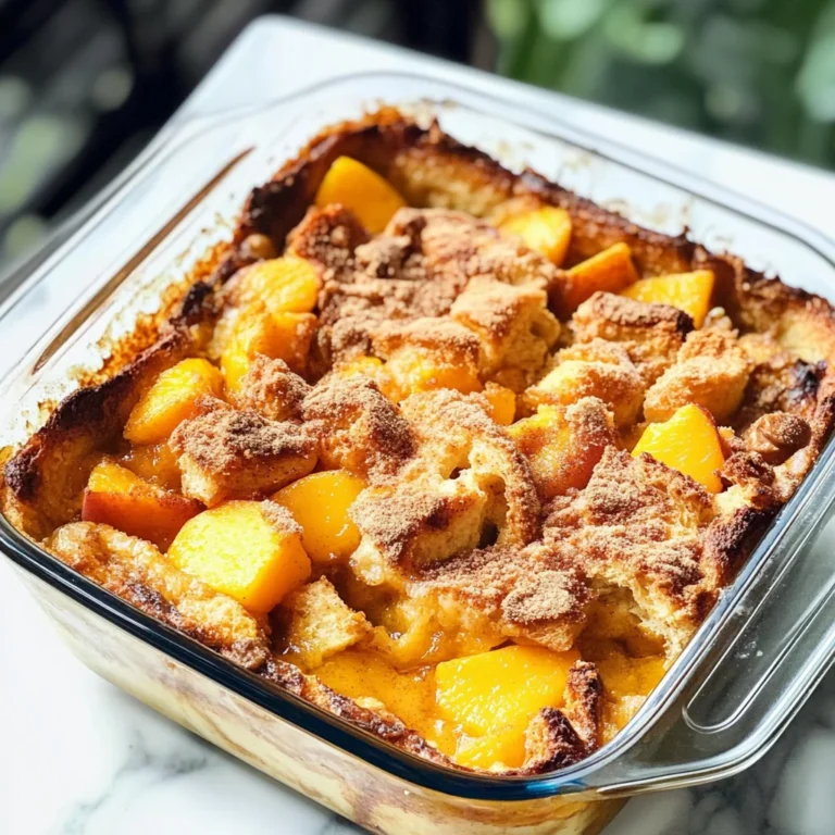 Peach Cobbler French Toast Bake