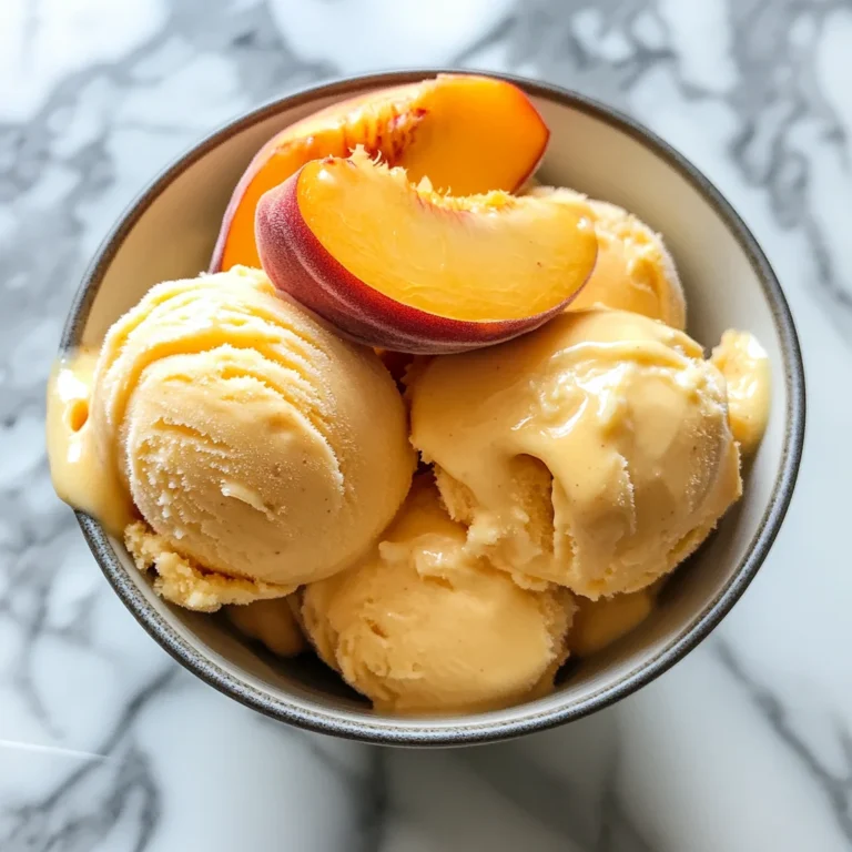 Peach Greek Frozen Yogurt