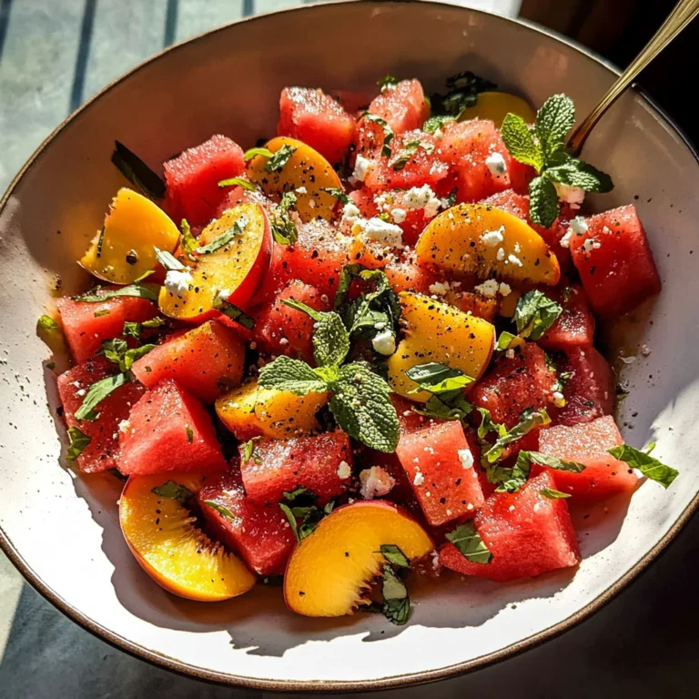 Peach Watermelon Salad Recipe