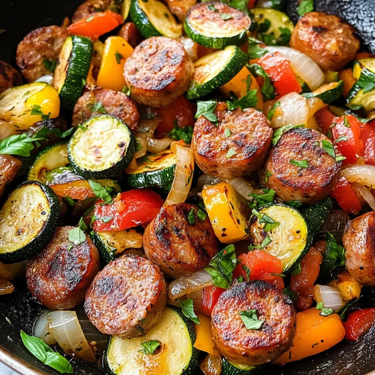 Skillet Sausage and Zucchini