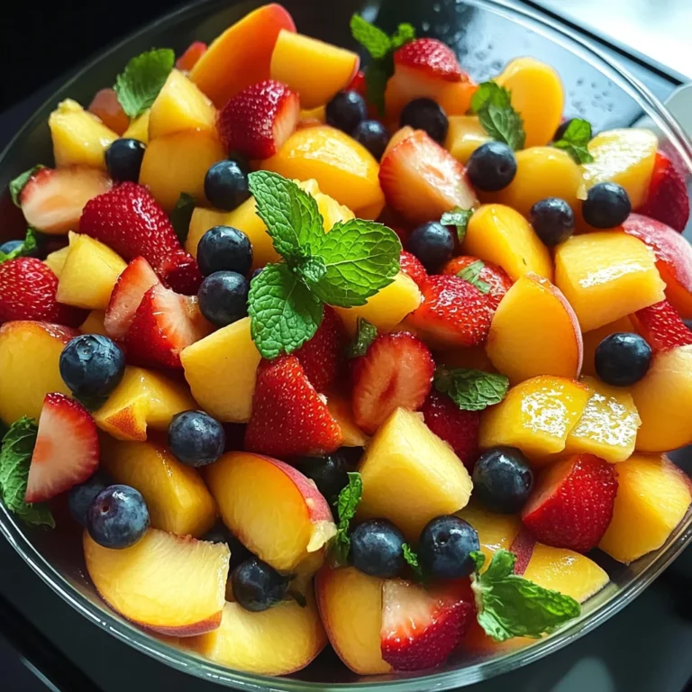 Summer Peach Fruit Salad