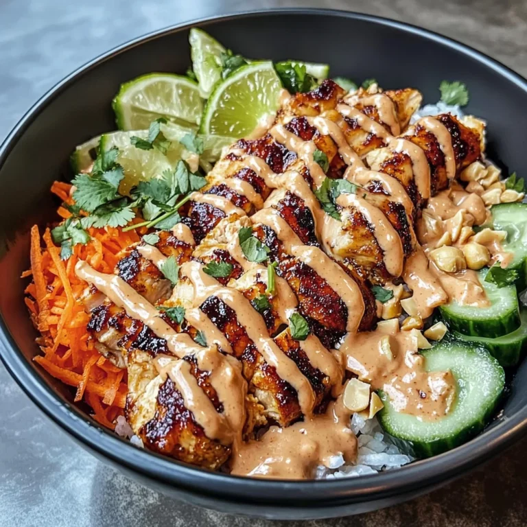 Sweet Chili Chicken Bowl With Coconut Lime Drizzle