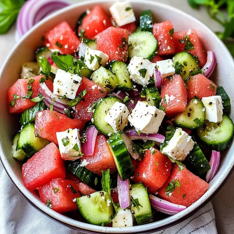 Watermelon Salad with Feta Cheese