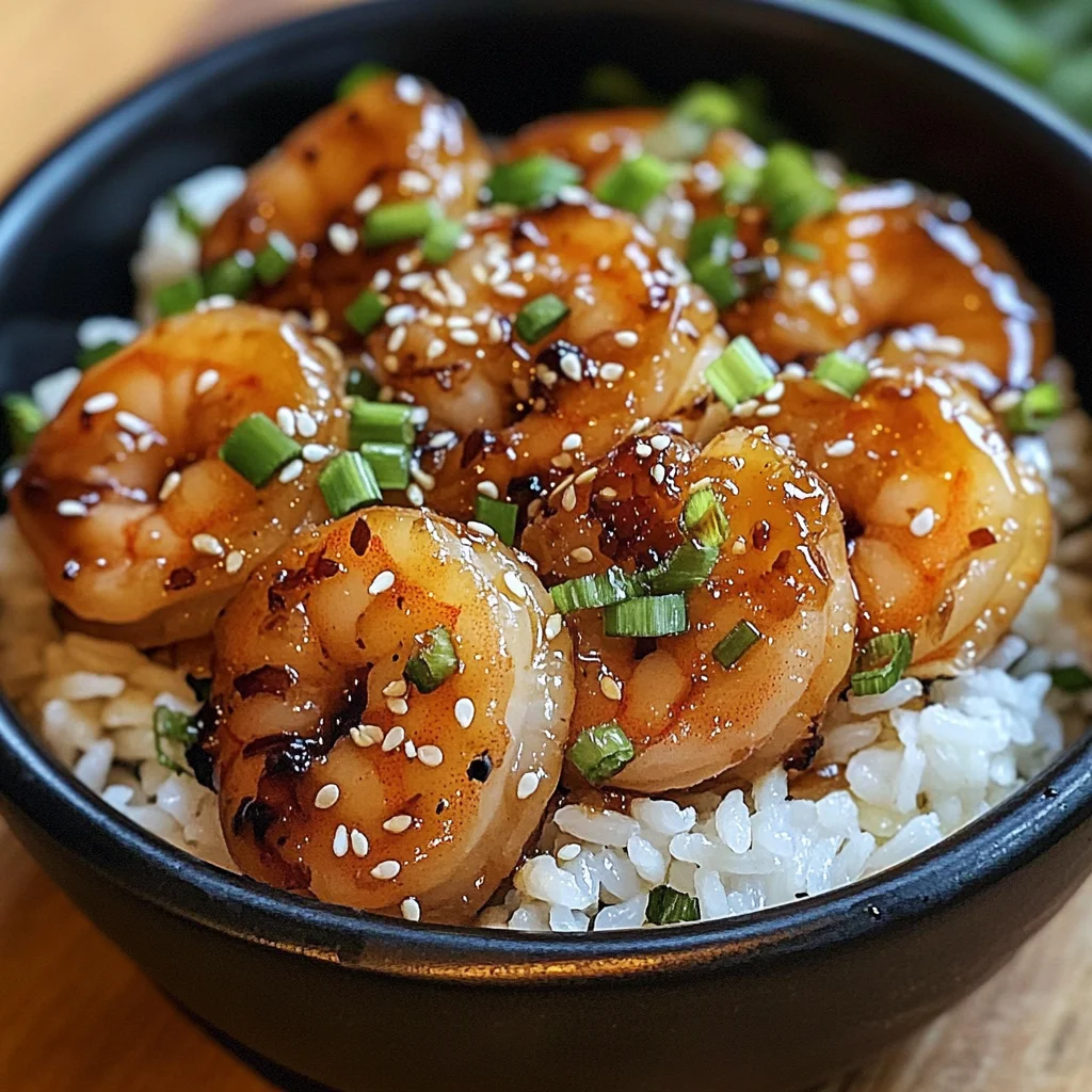 20 Minute Honey Garlic Shrimp & Rice Bowl