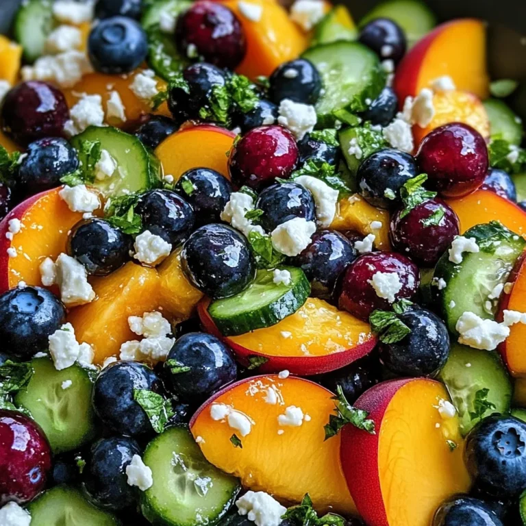 Blueberry Peach Feta Salad