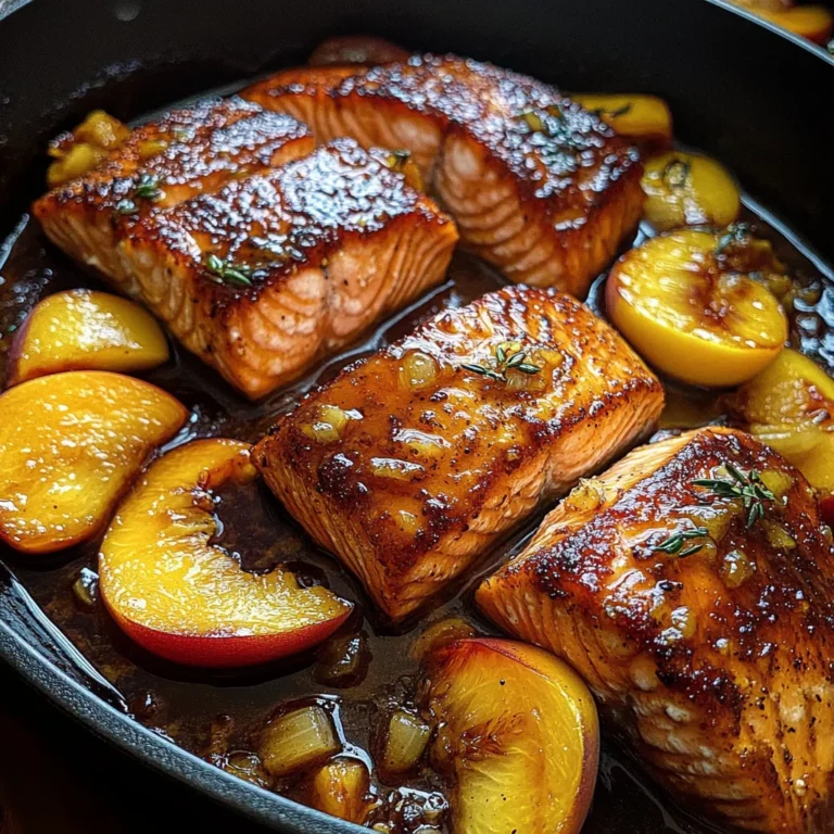 Bourbon Peach Roasted Salmon