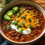 Crockpot Spicy Queso Beef Chili