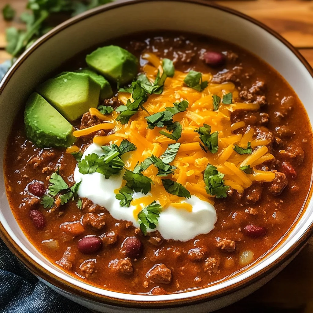Crockpot Spicy Queso Beef Chili