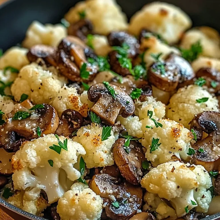 Garlic Cauliflower Mushroom Skillet: Quick & Delicious Dish