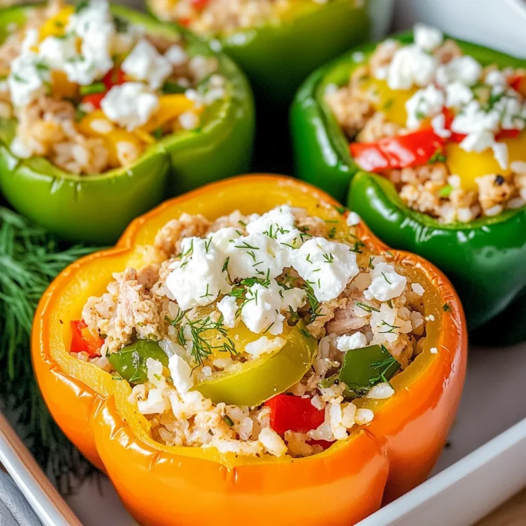 Greek Chicken Stuffed Peppers