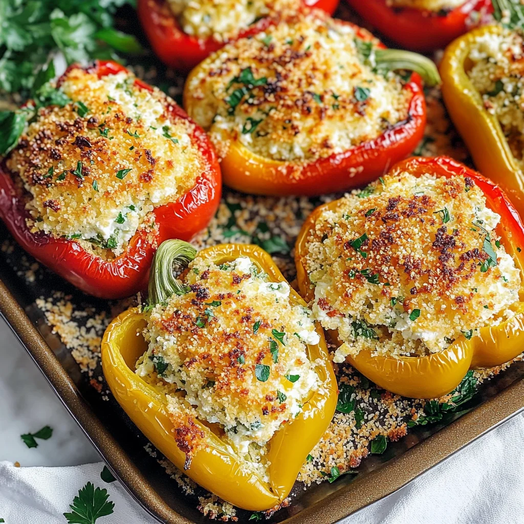 Herby Ricotta Stuffed Peppers