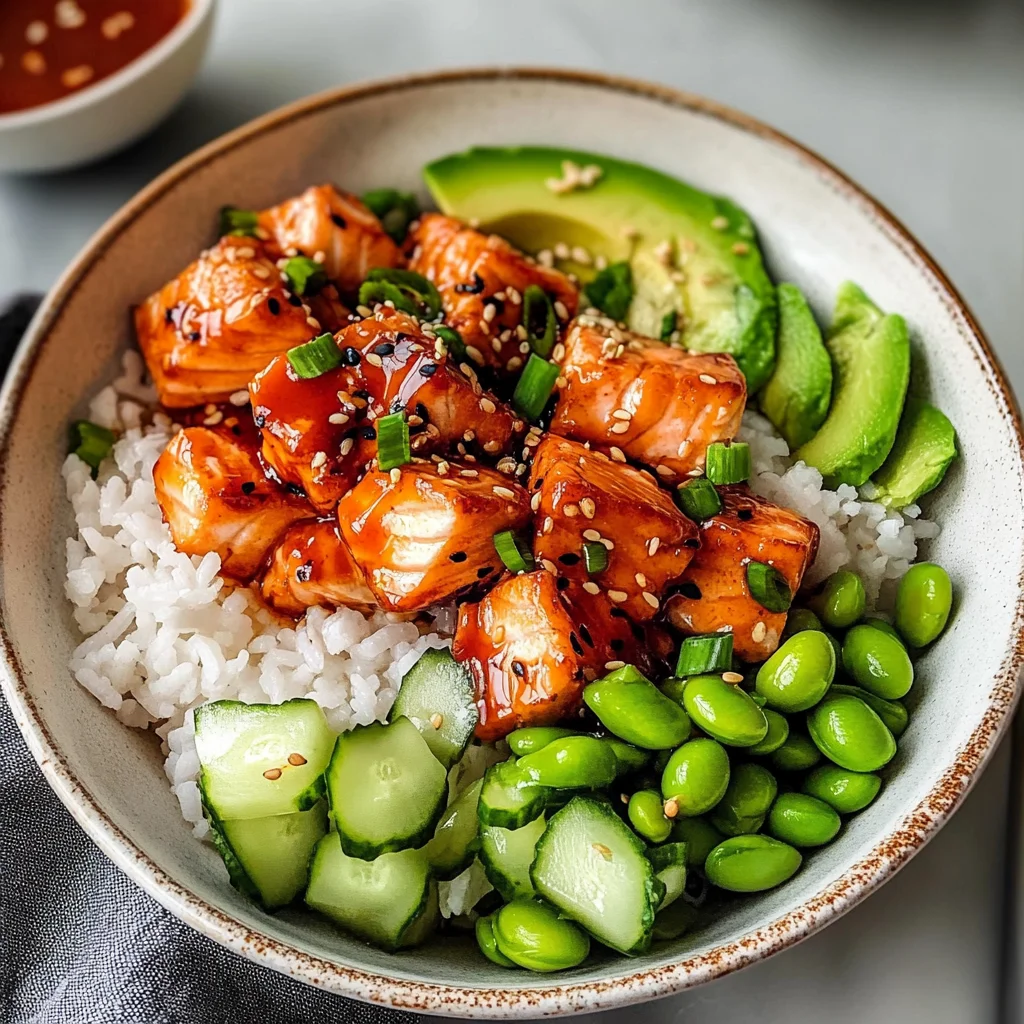 Honey Sriracha Salmon Bowls