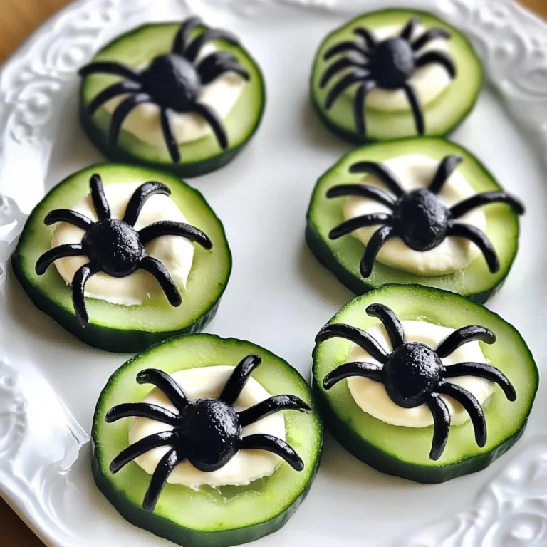 Keto Spider Cucumber Appetizer Bites
