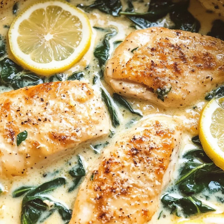 Lemon Parmesan Spinach Chicken