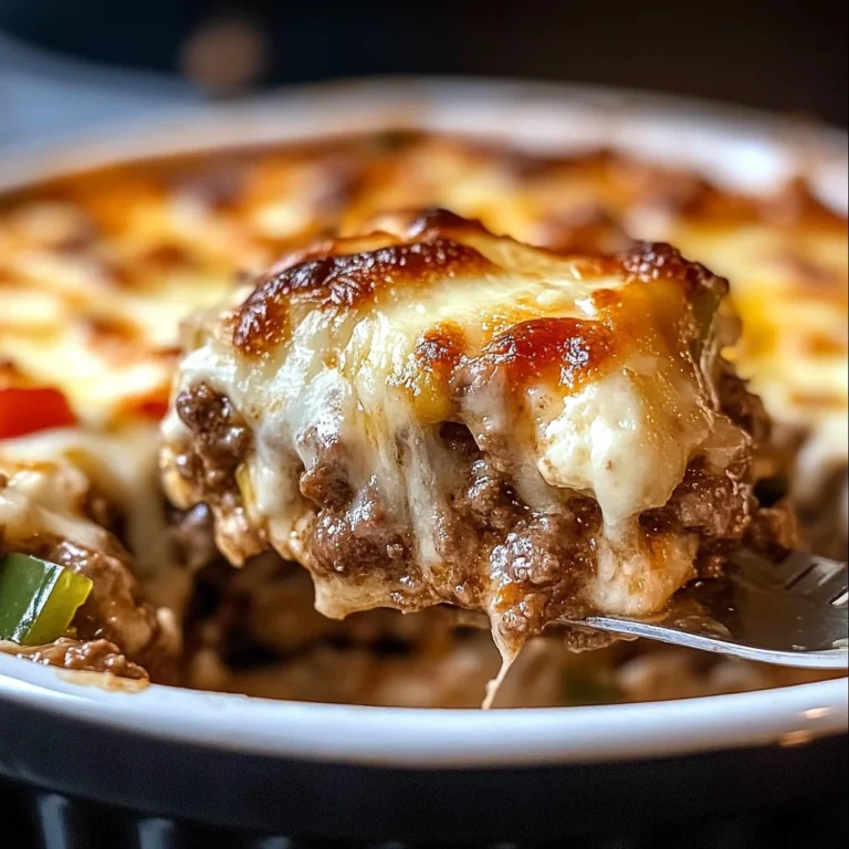 Low Carb Philly Cheesesteak Casserole