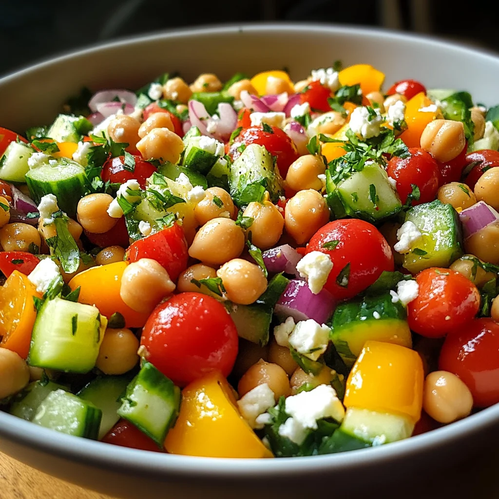 Mediterranean Chickpea Salad with Lemon Vinaigrette: The Best Summer Dish