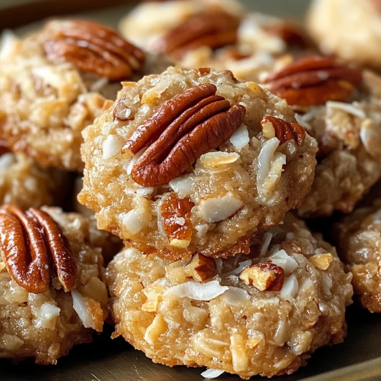 No-Bake Coconut Pecan Praline Cookies