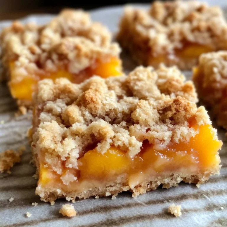 gluten free vegan peach crumb bars