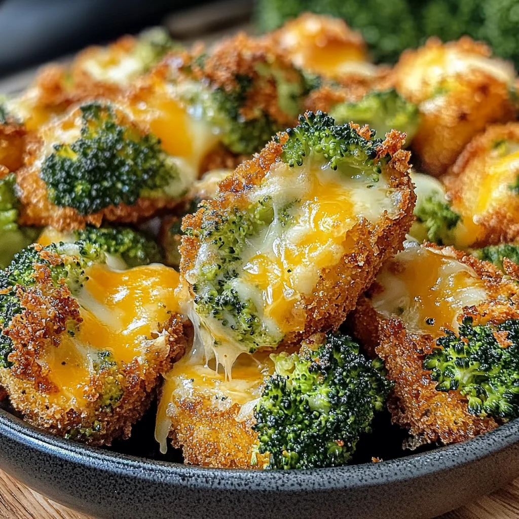 Air Fryer Broccoli Cheddar Poppers
