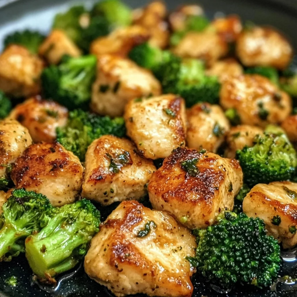 Air Fryer Chicken Bites and Broccoli