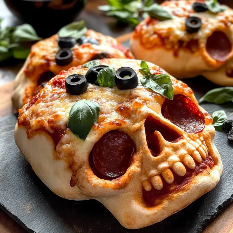 Cheesy Halloween Pizza Skulls