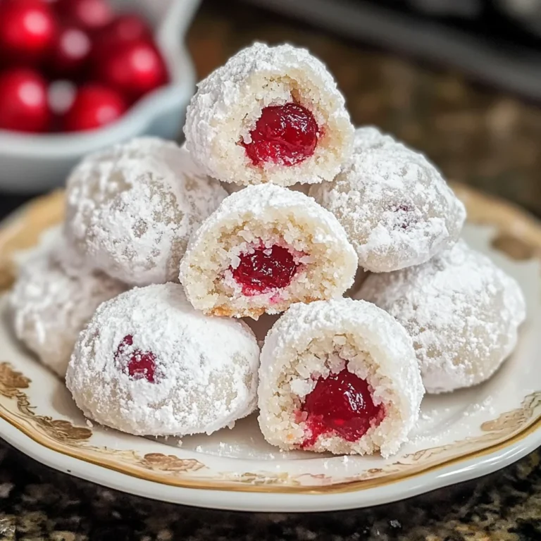 Cherry Snowball Cookies