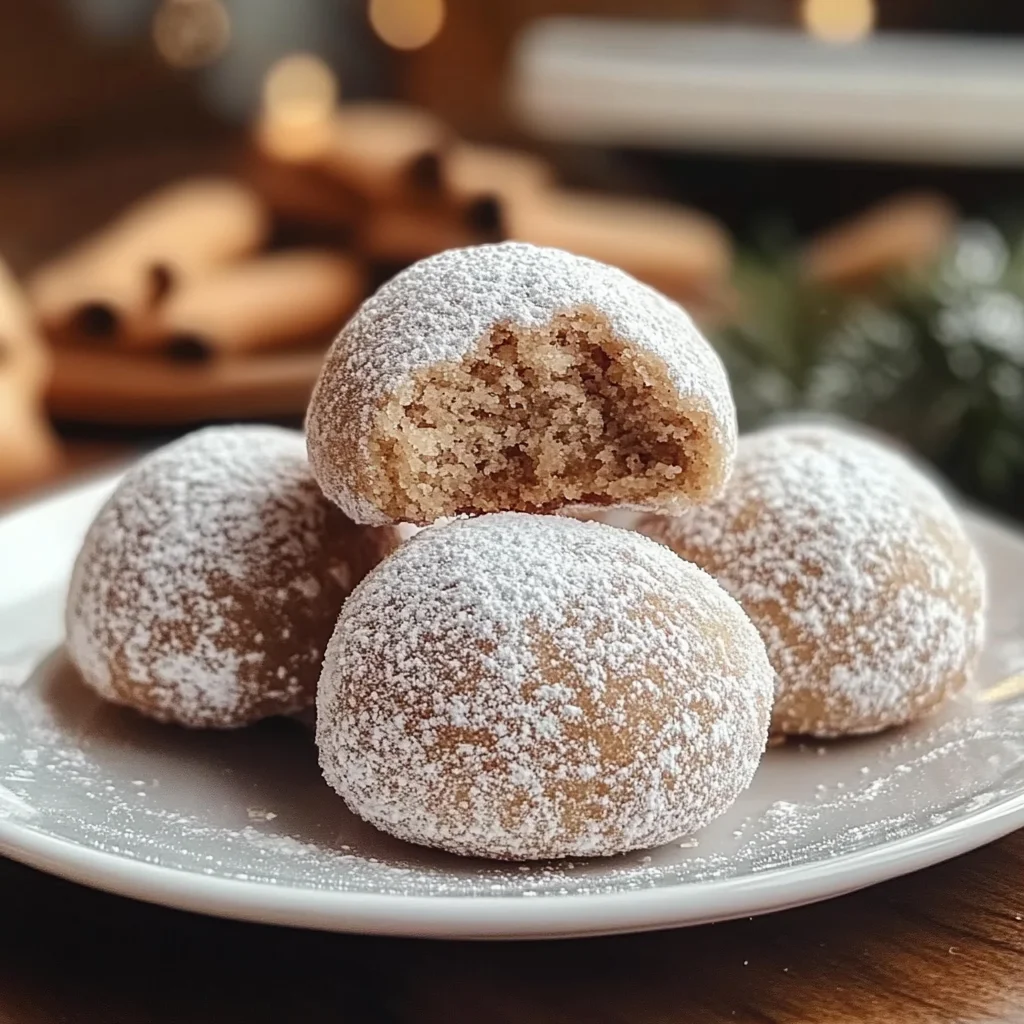 Cinnamon Sugar Snowball Cookies