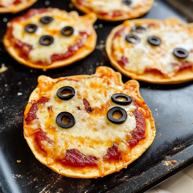 Easy Mini Halloween Pizzas